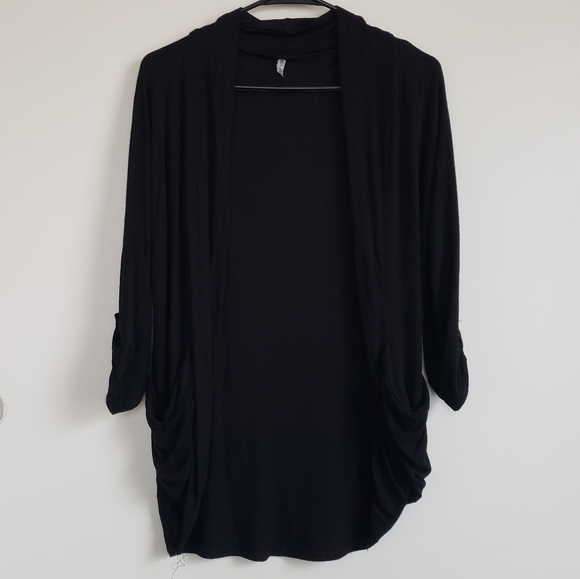 🎟Black 3/4 Button Up Sleeve Cardigan - Picture 2 of 7